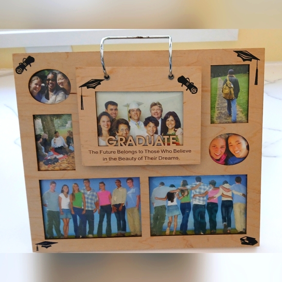 Wooden Graduation Photo Frame with Inspirational Quote - Holds 66 photos - Picture 1 of 9